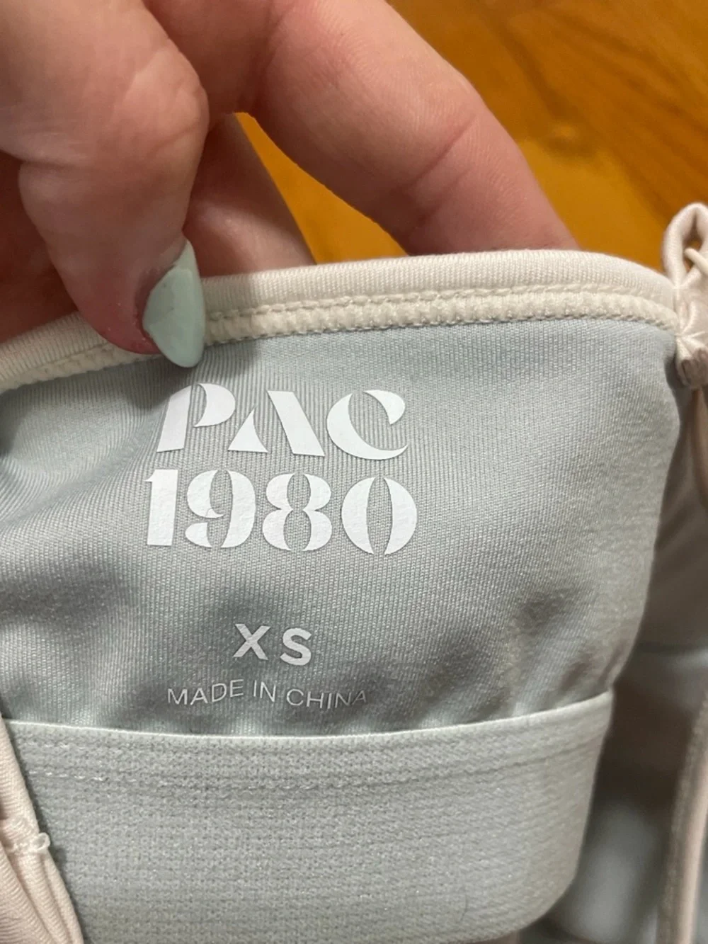 PacSun Light Blue Bralette with Cream Trim